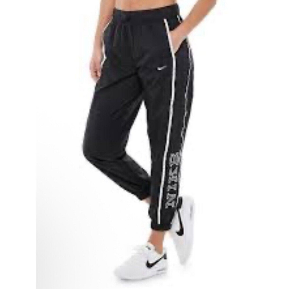 Nike Sportswear NSW Piping Sweatpants Nylon Pants Black Ck1408-010 Womens Size S